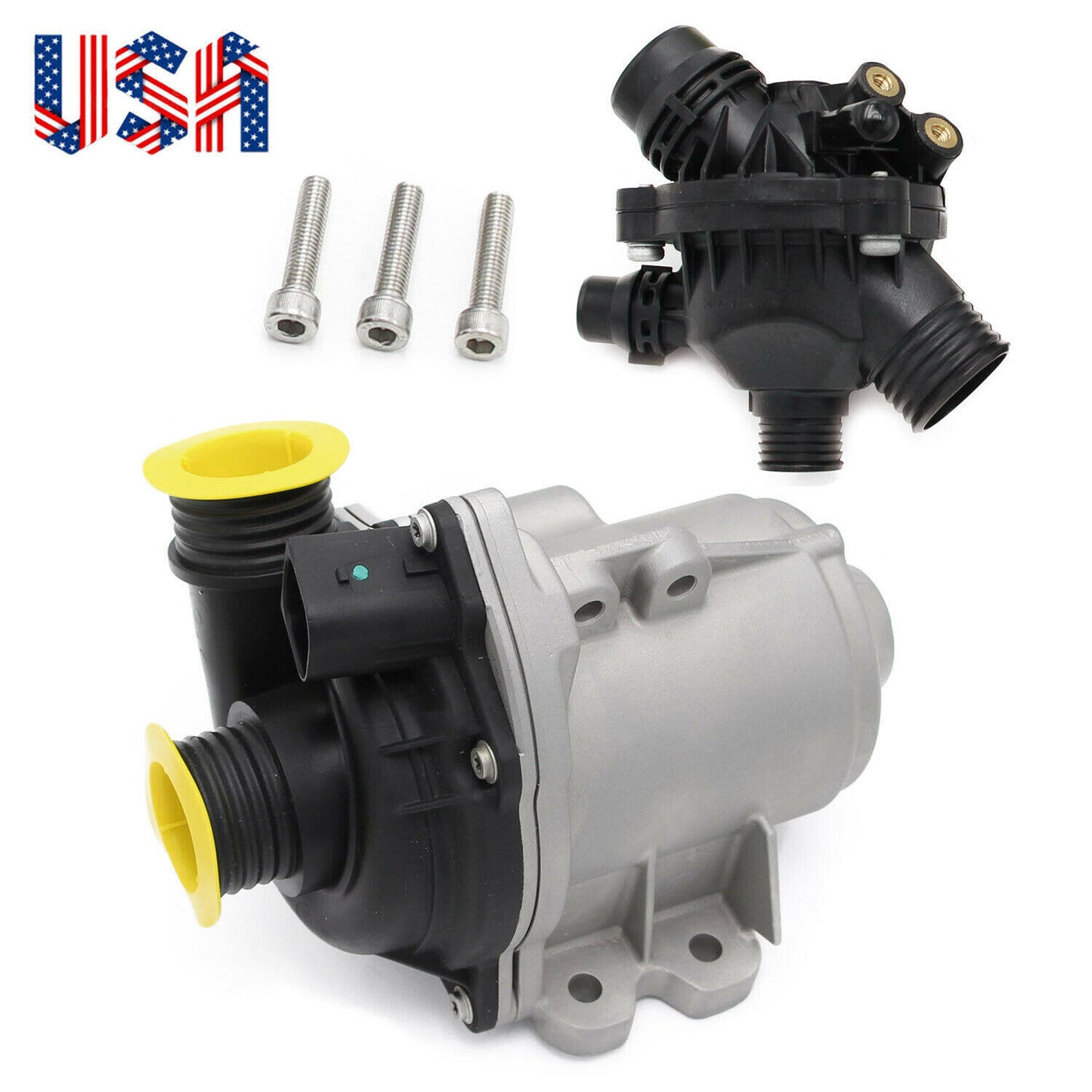 ALL-CARB 11517632426 Electric Engine Water Pump Bolts and Thermostat Replacement for BMW E88 E90 F01 135i 135is 335i 335xi 535i 535xi 640i 740i X1 X3 X4 X5 X6 Z4 3.0L