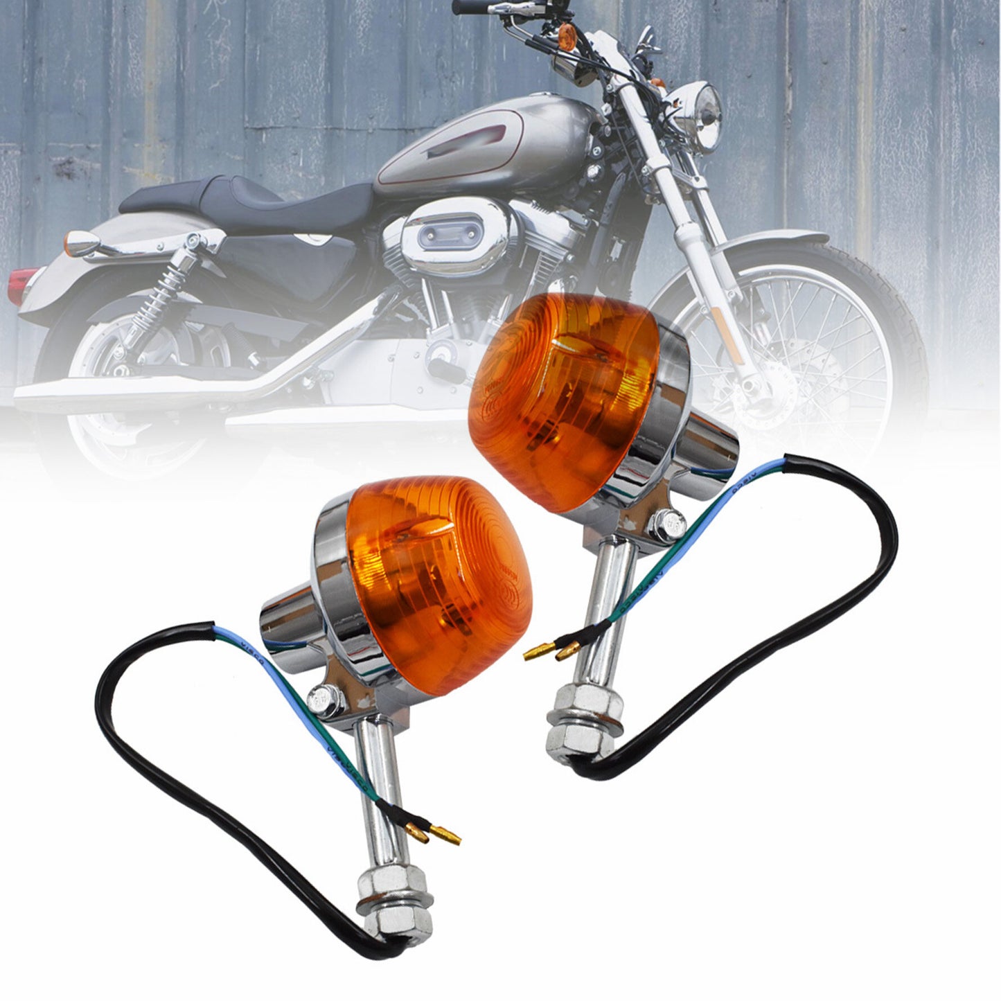 ALL-CARB 2 Pcs Motorcycle Turn Signal Light Lamp 12mm 12V Replacement for Honda C70 CT70 CT90 XL100 CB350 CM400 CB450 CB750