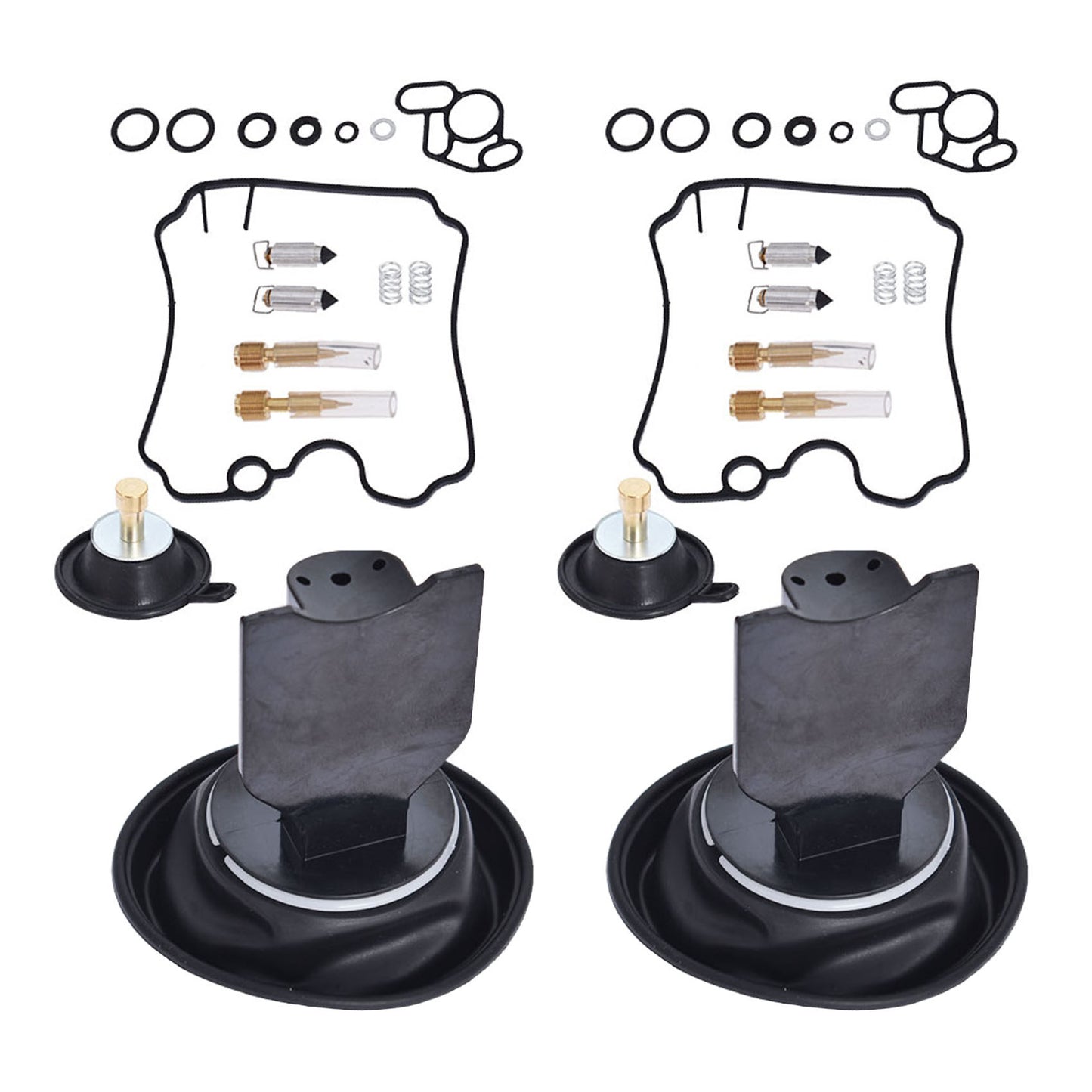 ALL-CARB 2-Pack Carburetor Membrane Diaphragm Vacuum Repair Kit Replacement for Yamaha TDM850 1992-1993 / XTZ750 1989-1997