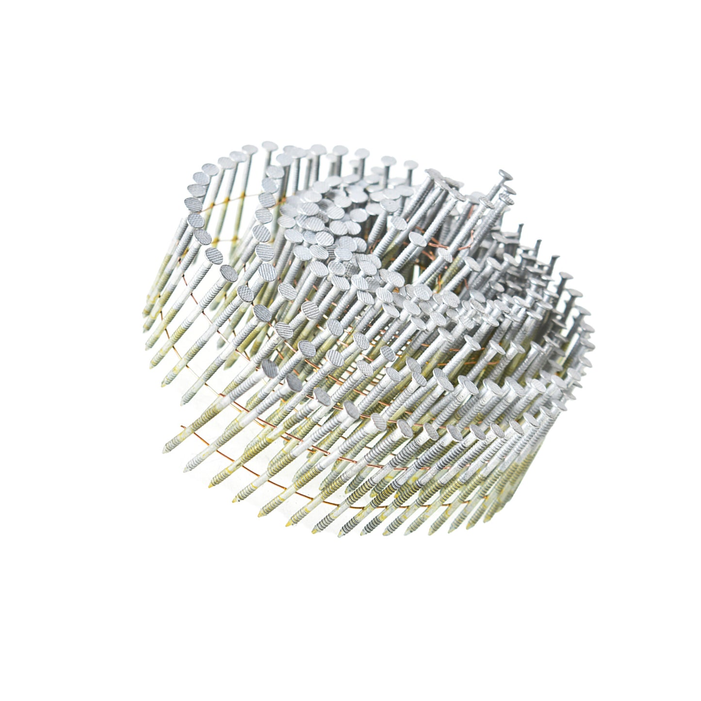 ALL-CARB 1200 Count 1-1/2-Inch x .090-Inch 15-Degree Ring Shank Stainless Steel Siding Nails Collated Wire Coil Siding Nails for Cement Board Siding or Fencing