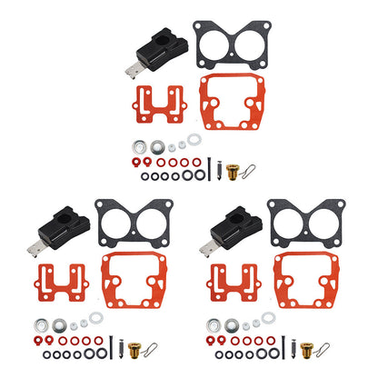 ALL-CARB 3PCS Carburetor Carb Kit for Johnson Evinrude V4 V6 85-235 HP Crossflow 439076