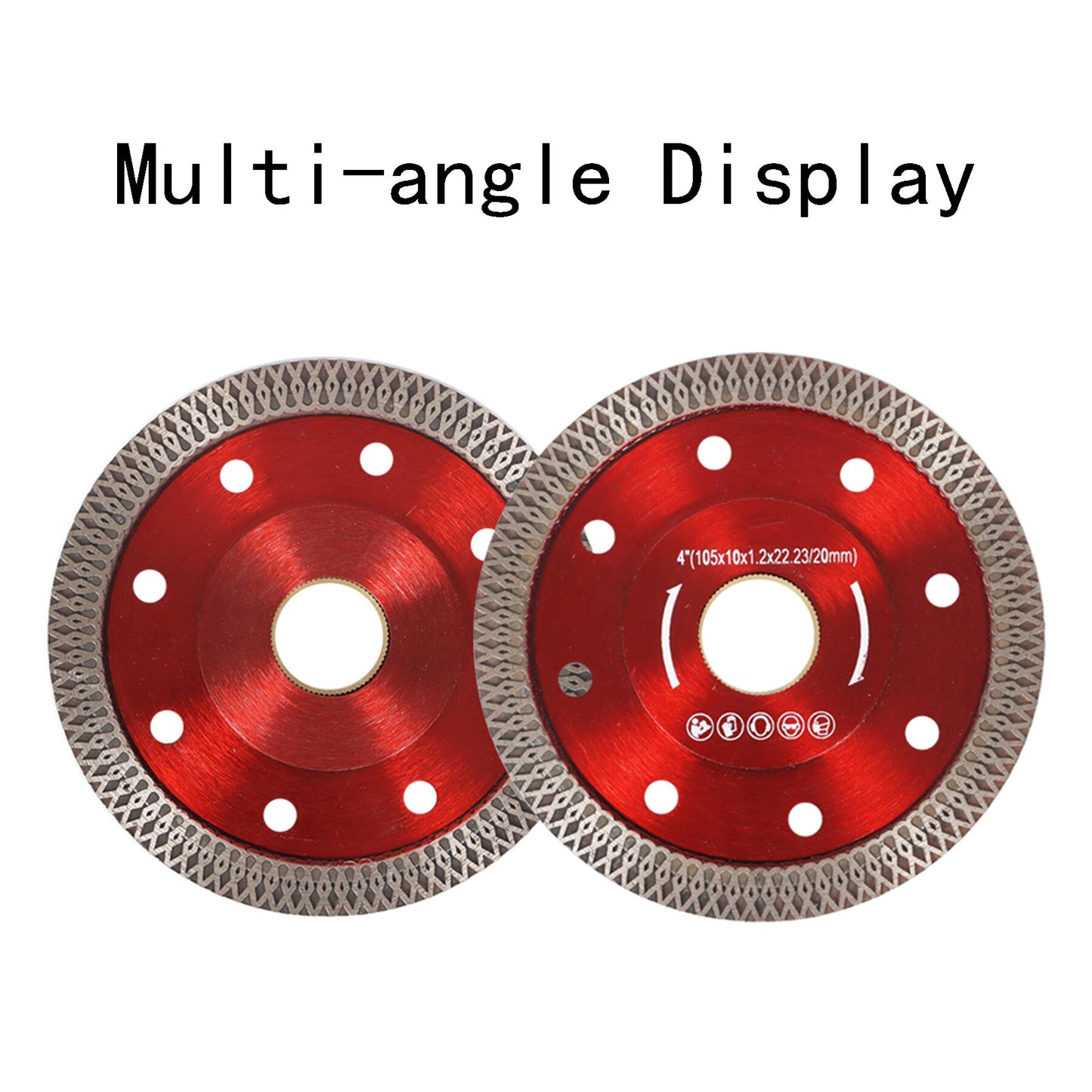 ALL-CARB 5Pcs 4 Inch Diamond Porcelain Saw Blades Ceramic Cutting Disc Wheels for Cutting Ceramic Tile Porcelain Granite Marbles