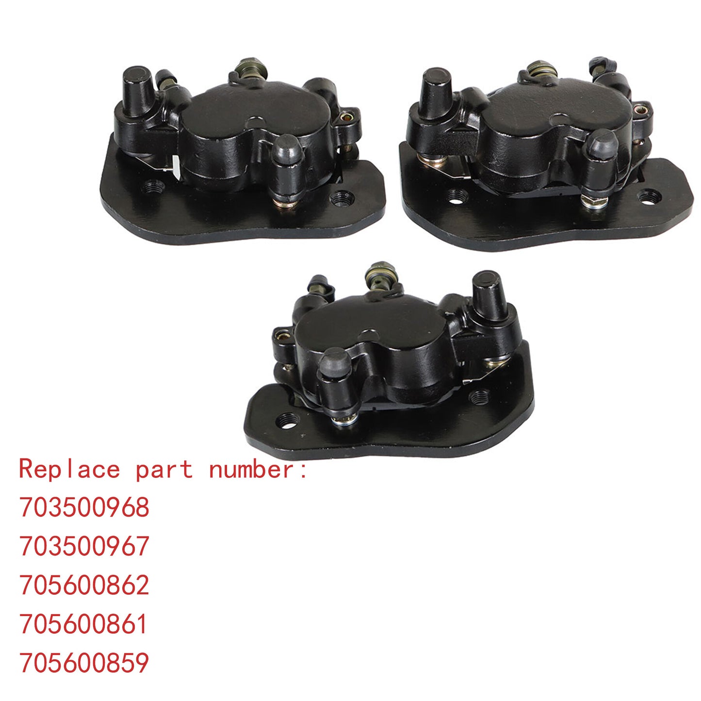 ALL-CARB Front + Rear Brake Calipers Replacement for Can-Am Outlander 450 500 570 1000 4X4 w/Pads