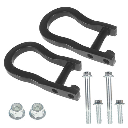 ALL-CARB Black Front Tow Hook Shackles 84072463 Replacement for 2007-2019 Chevrolet Silverado 1500 Replacement for GMC Sierra 1500