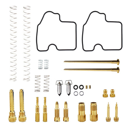 2 x Carburetor Carb Repair Rebuild Kits Fit for 2002-2003 Kawasaki Prairie 650 and 700 Brute Force 650