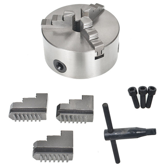 ALL-CARB K11-130 3-Jaw Self Centering Chuck 130mm (5.1 Inch) Total 2 Set of Jaws Fit for CNC Machine Tools