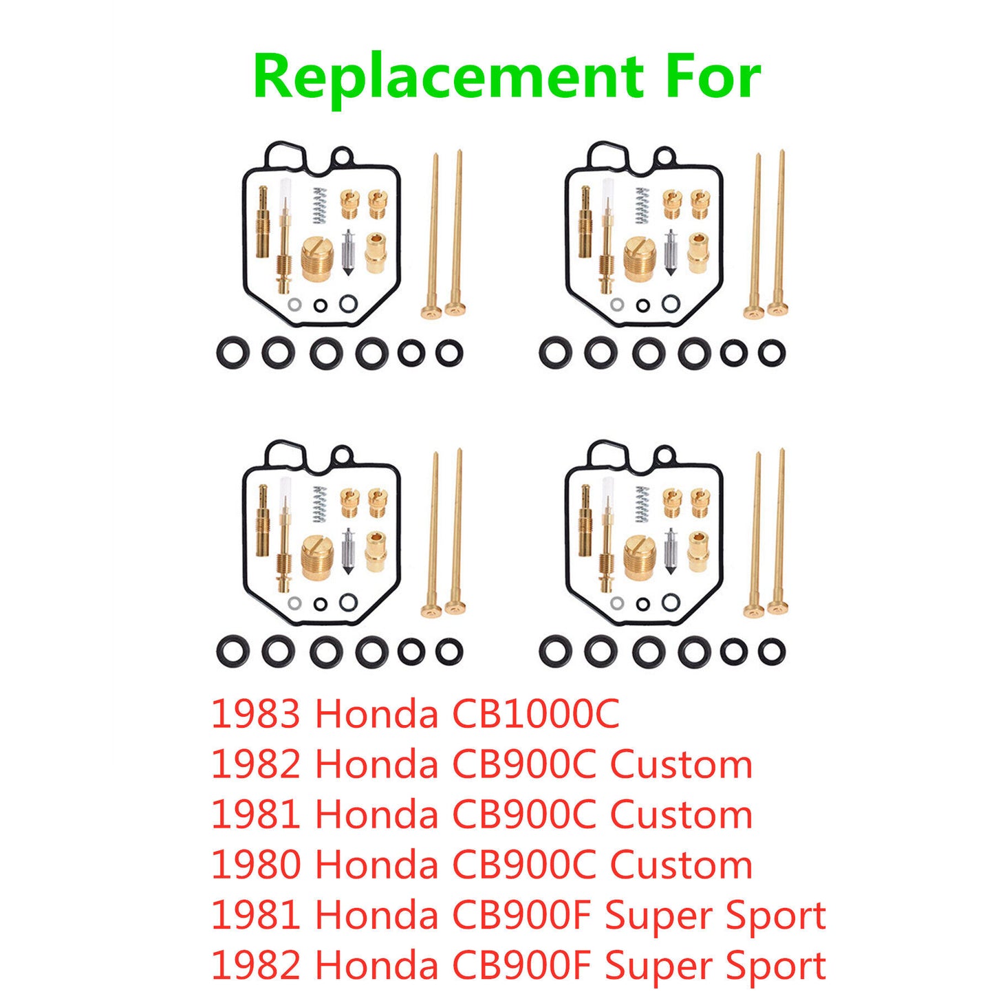 ALL-CARB 4-Piece Carburetor Carb Repair Rebuild Kits Replacement for Honda CB900C CB1000C CB900F 1980 1981 1982 1983