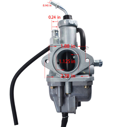 Carburetor with Intake Boot Replacement for Yamaha Timberwolf 250 1992-2000