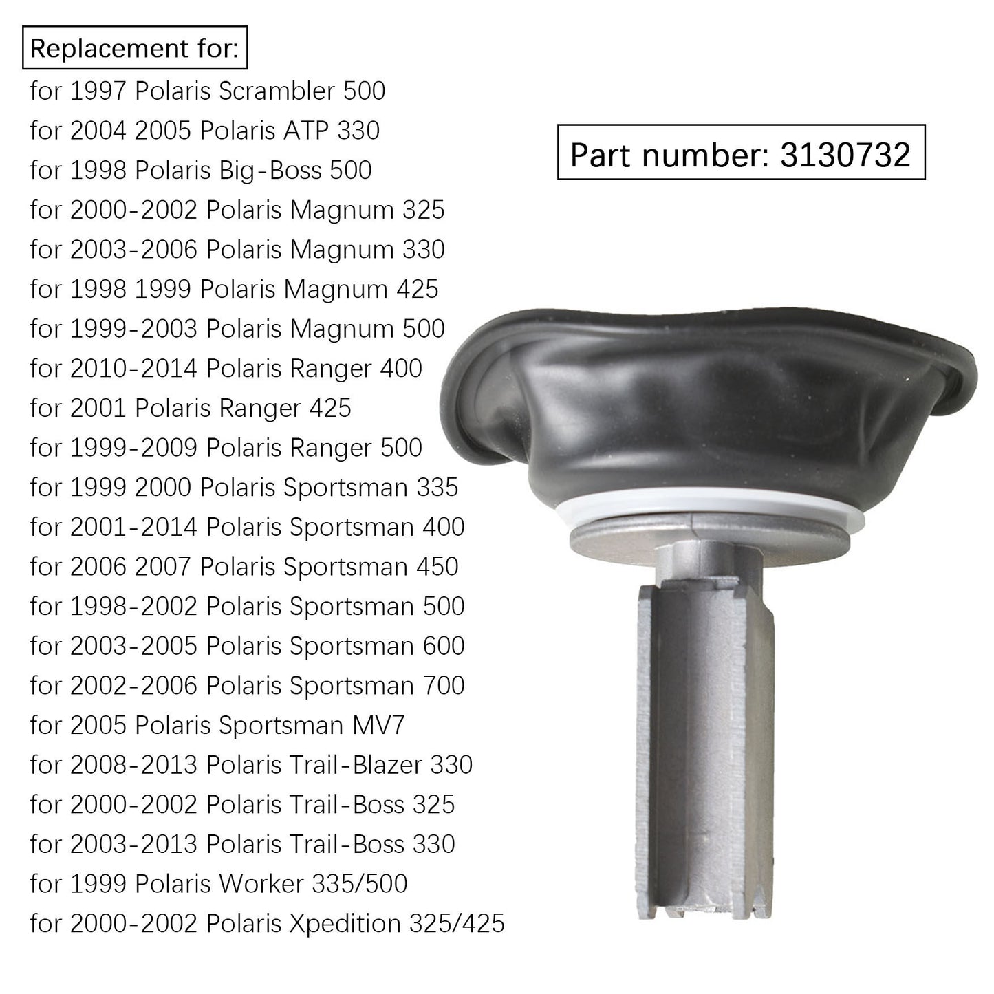 ALL-CARB Carburetor Diaphragm Replacement for Polaris 3130732 Sportsman Scrambler 300 500