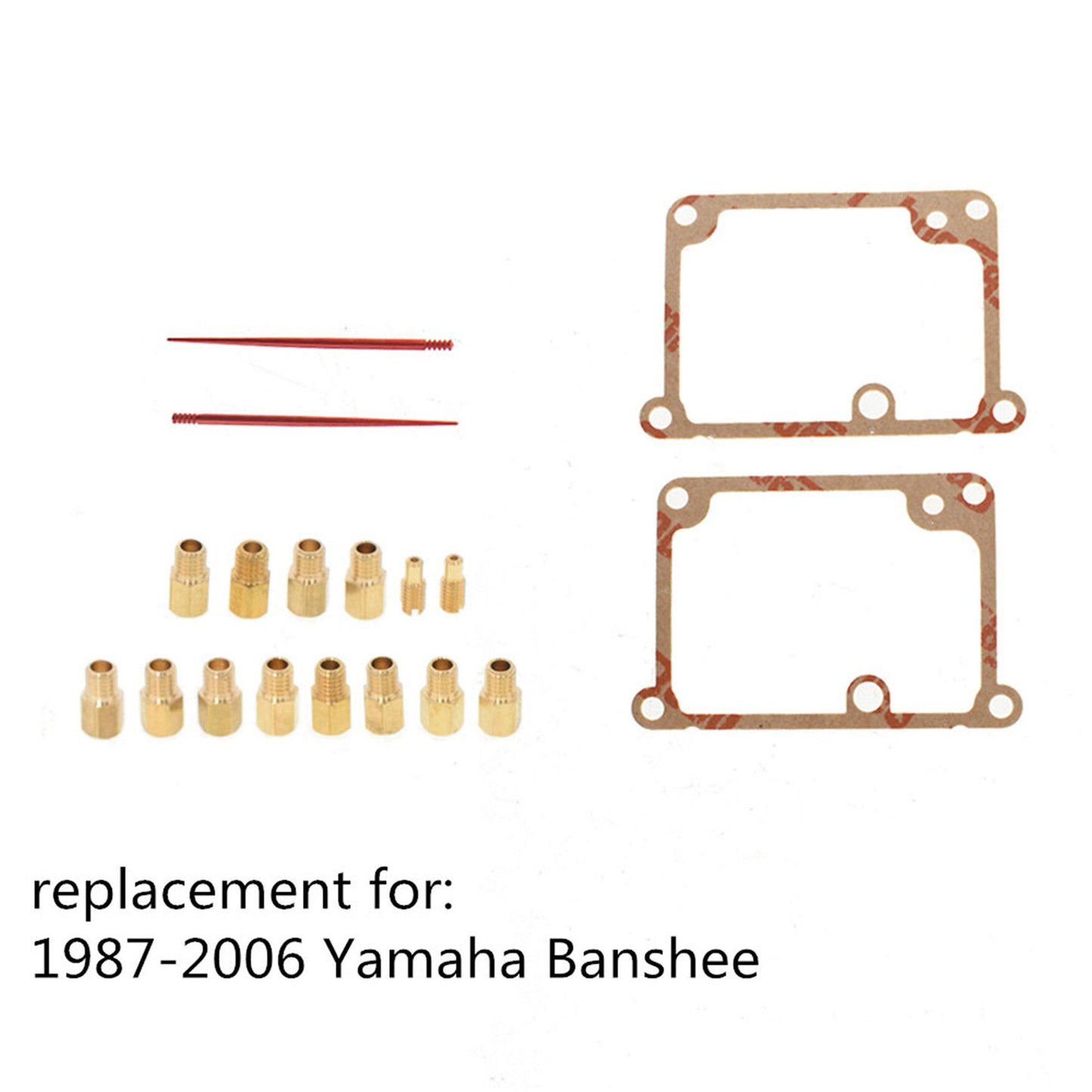 ALL-CARB 12 Main Jets and 2 Pilot and 2 Needles Full Jet Kit Replacement for Yamaha Banshee 1987-2006