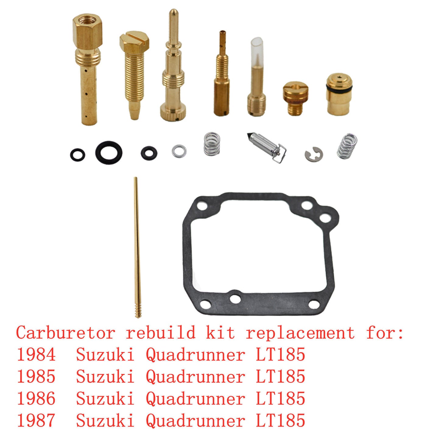 ALL-CARB Carburetor Repair Carb Rebuild Kit Replacement for Suzuki Quadrunner LT185 1984 1985 1986 1987