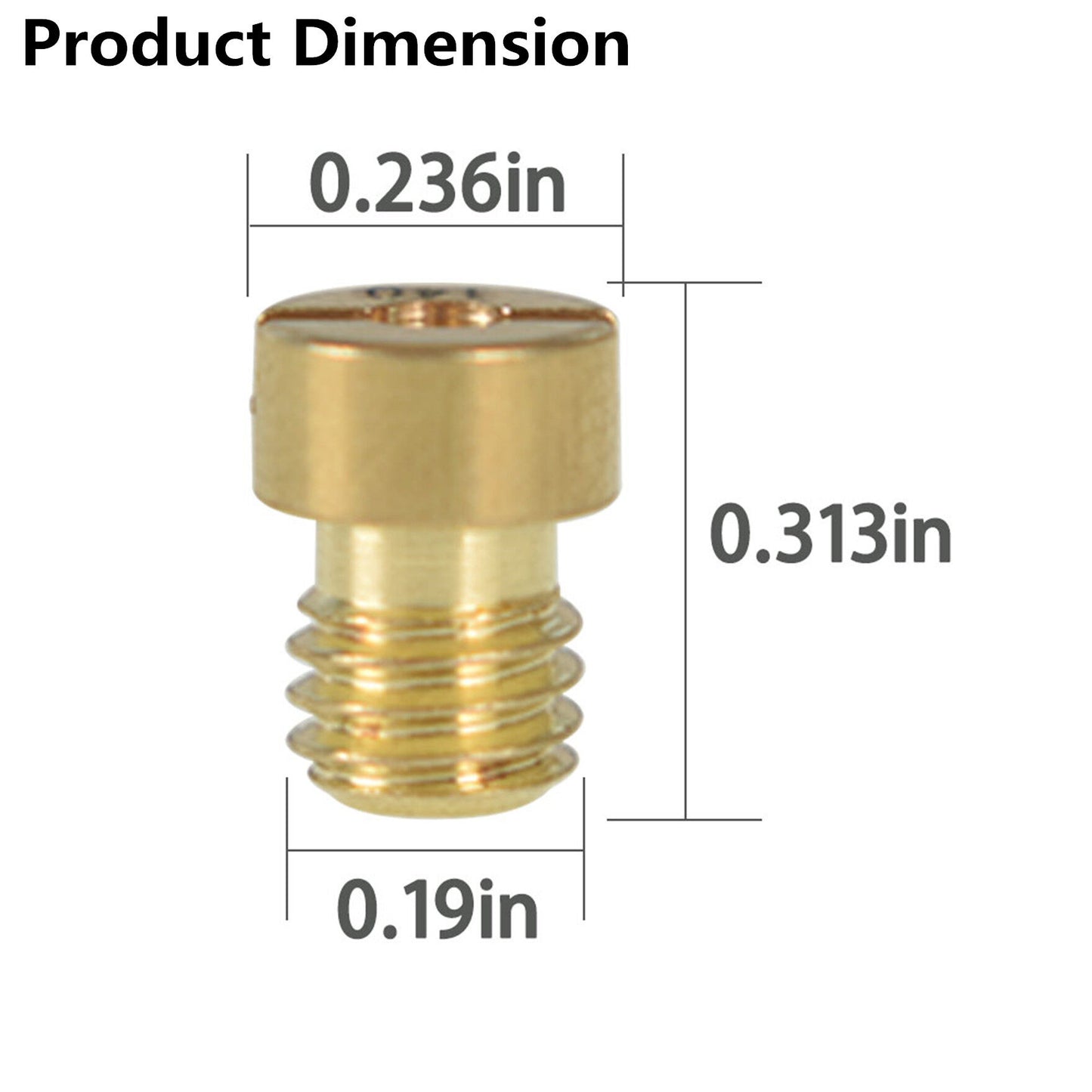 ALL-CARB 10pcs Carburetor Round Style Main Jet Kit 100 105 108 110 115 120 125 130 135 140 Replacement for OKO CVK Replacement for GY6 125cc 150cc