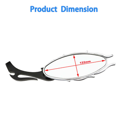 ALL-CARB Flame Rearview Mirrors Replacement for Heritage Softail Classic Black