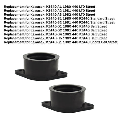 ALL-CARB Carburetor Insulator Intake Set Intake Boot Replacement for Kawasaki 80-83 KZ440 16065-1027