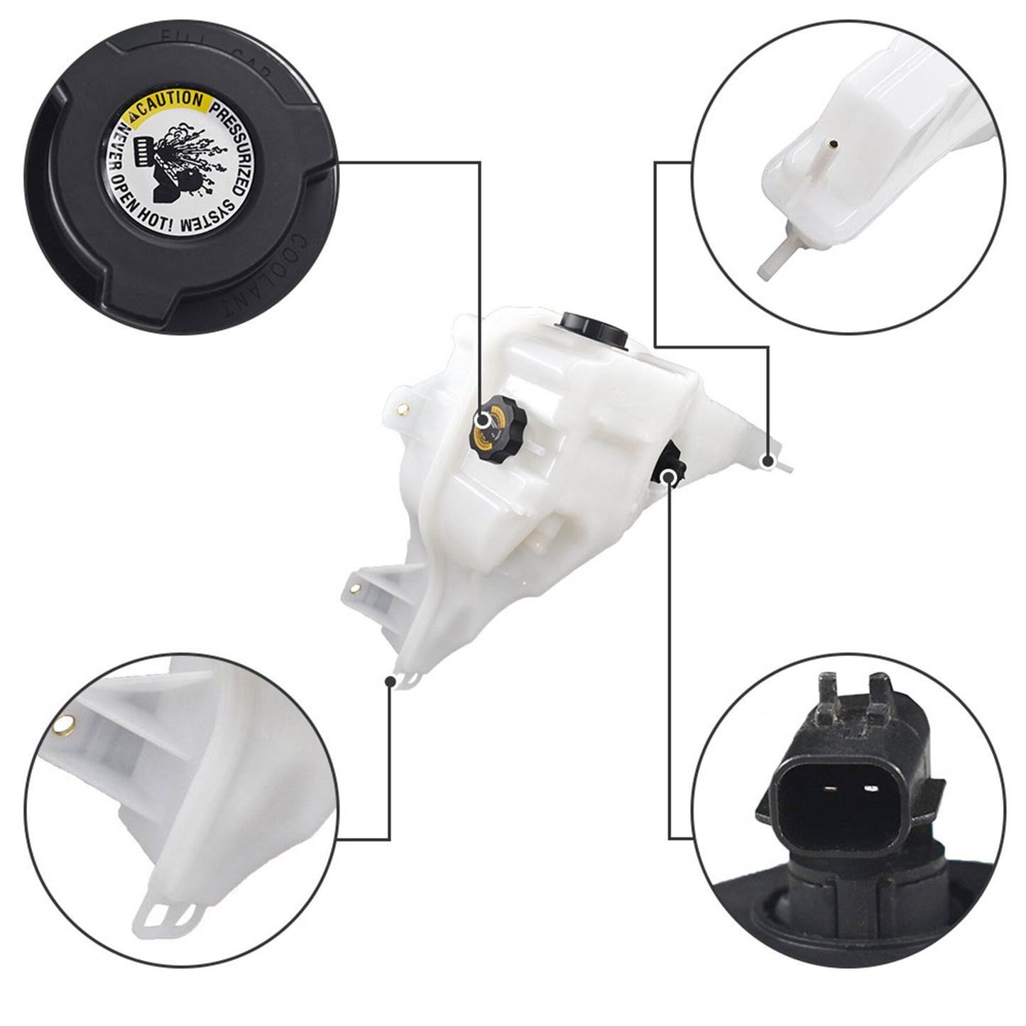 ALL-CARB Coolant Reservoir with Sensor 603-5203 Replacement for 2009-2017 Freightliner Cascadia 2010-2015 Freightliner Columbia