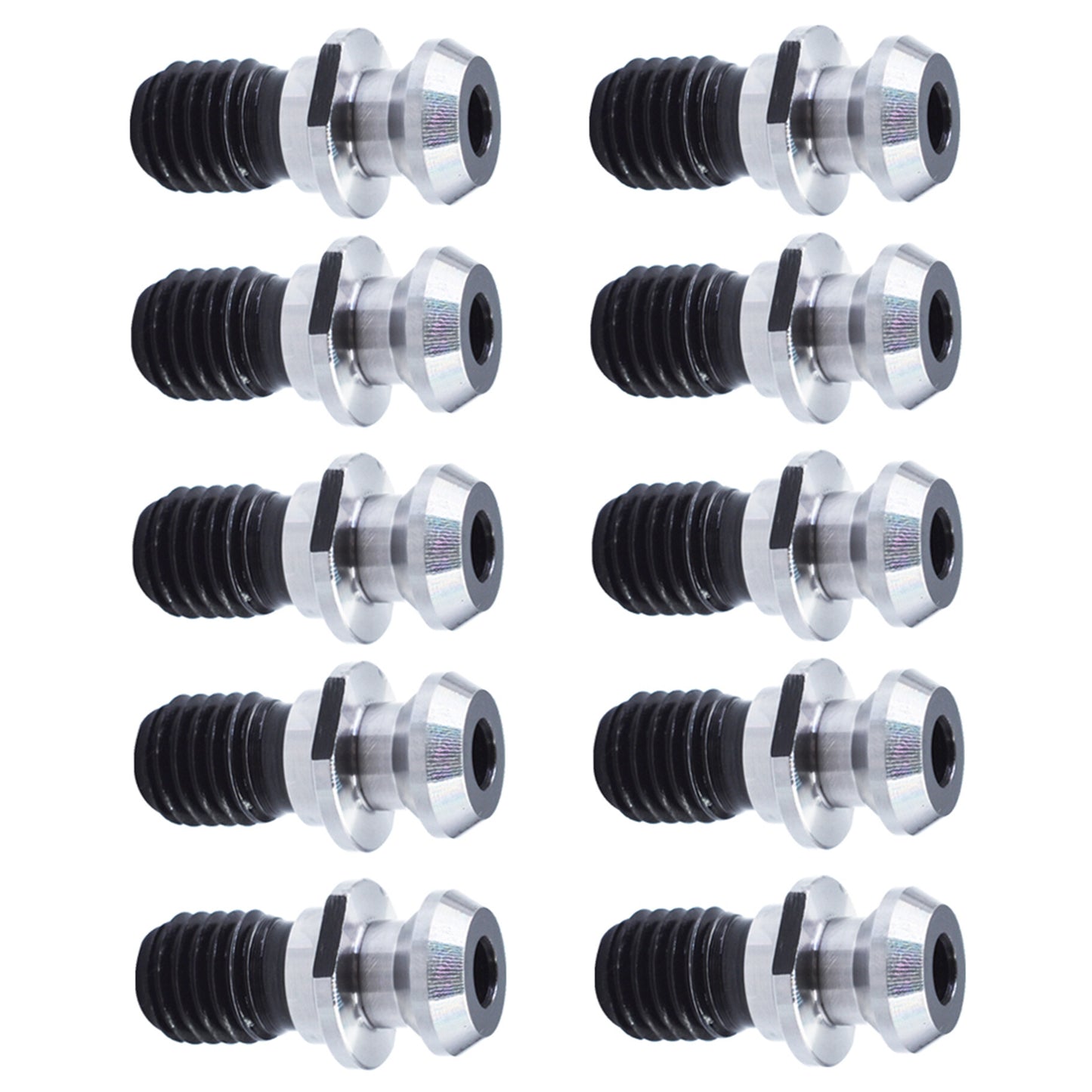 10 Packs Hollow Pull Stud Retention Knob CAT40 45 Degree 0.740 Inch Suitable for Mazak Fadal Hurco Okuma