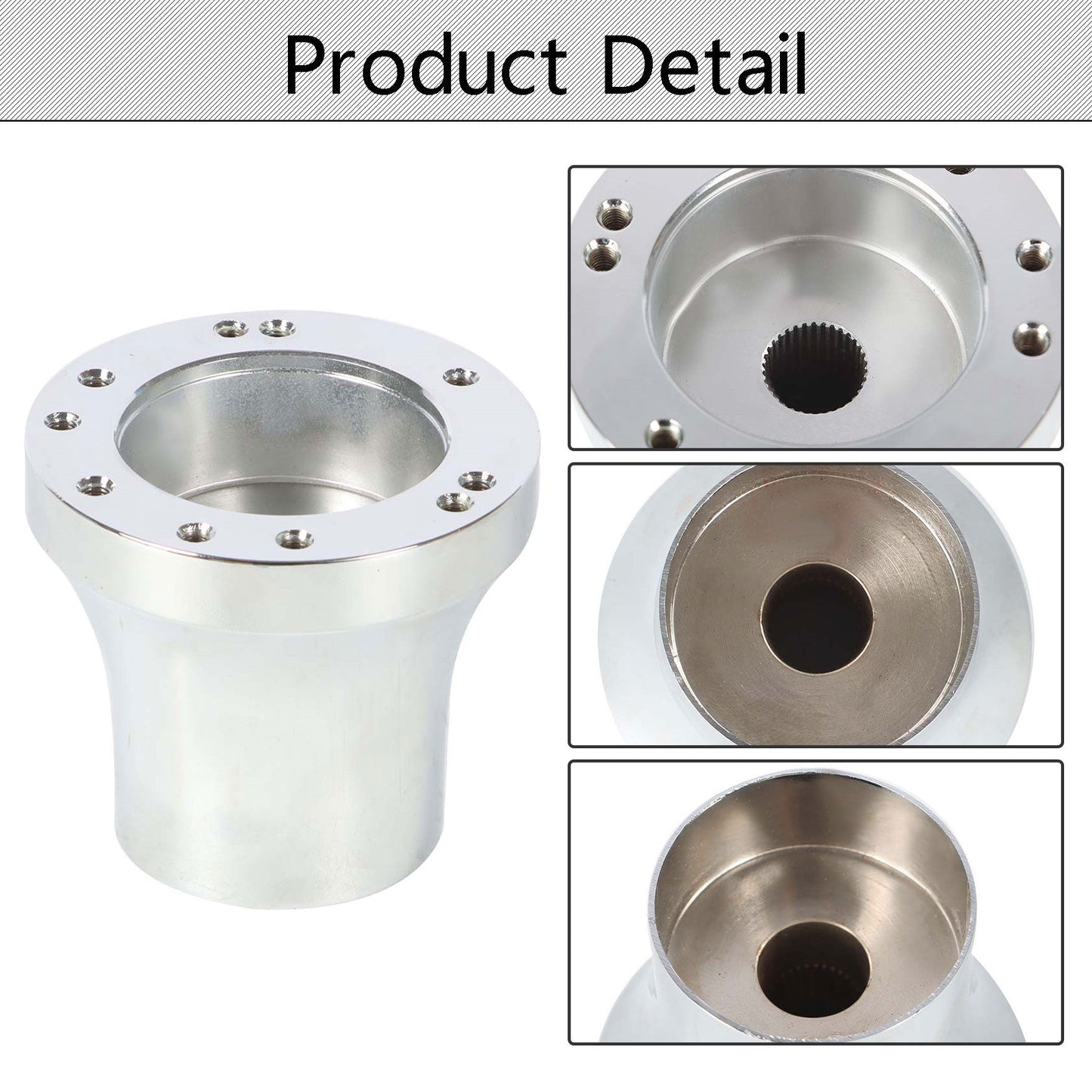 ALL-CARB Golf Cart Steering Wheel Chrome Hub Adapter Replacement for DS 1985-up