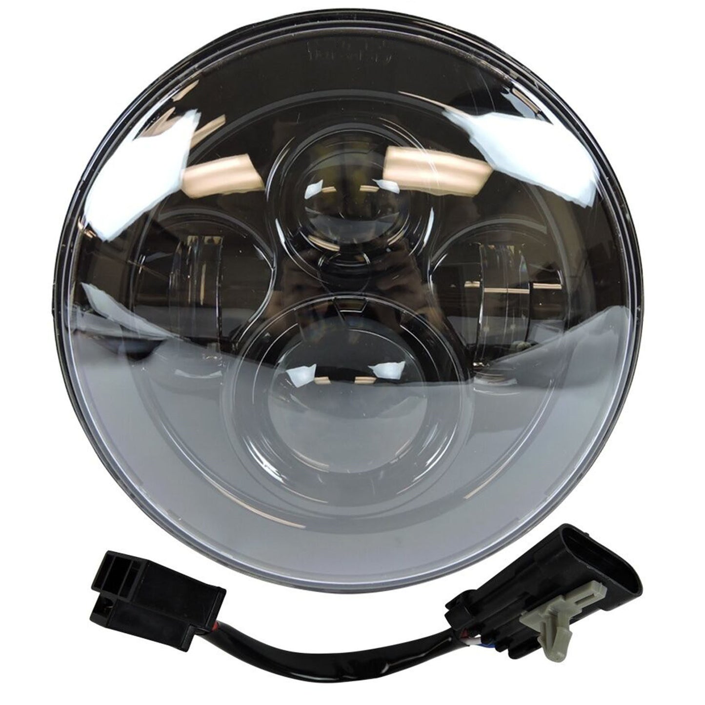 ALL-CARB 7 Inches 70W LED Projector Headlight Replacement for Electra Glide Road King Softail Springer Street Glide Softail FLHX FLD