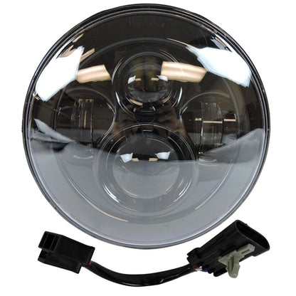 ALL-CARB 7 Inches 70W LED Projector Headlight Replacement for Electra Glide Road King Softail Springer Street Glide Softail FLHX FLD