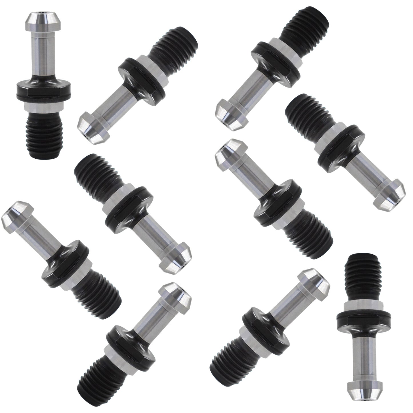 ALL-CARB 10 Packs Solid Pull Stud Retention Knob CAT50 45 Degree 0.903 Inch Suitable for Hass Fryer