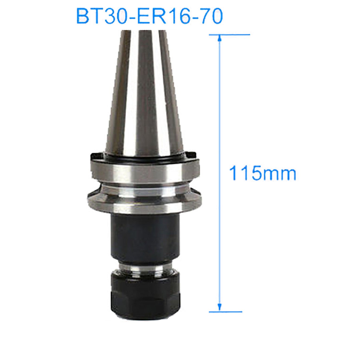 ALL-CARB 4Pcs BT30-ER16-70L ER Collet Chuck Metric 12 Fit for CNC Tool Holder of CNC Machining Center