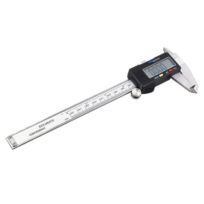 0-6" Digital Electronic Caliper, Stainless Steel Millimeter Conversion Measuring Tool with LCD Screen for Length, Width, Depth, Inner Diameter and Outer Diameter