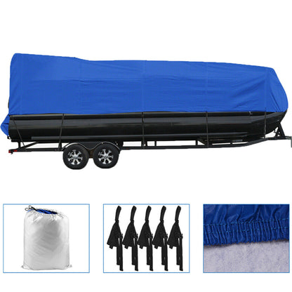 ALL-CARB 21ft-24ft Boat Cover Trailerable Heavy Duty Rain Snow Resistant Protection, Fishing Boat, Runabout, Bass Boat, Pontoon Beam 102