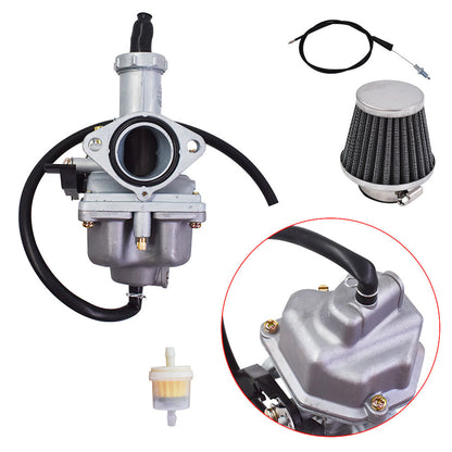 Carburetor & Throttle Cable Air Filter Fit for Honda CRF100F XR100 XL100S XR200X R200R Carb