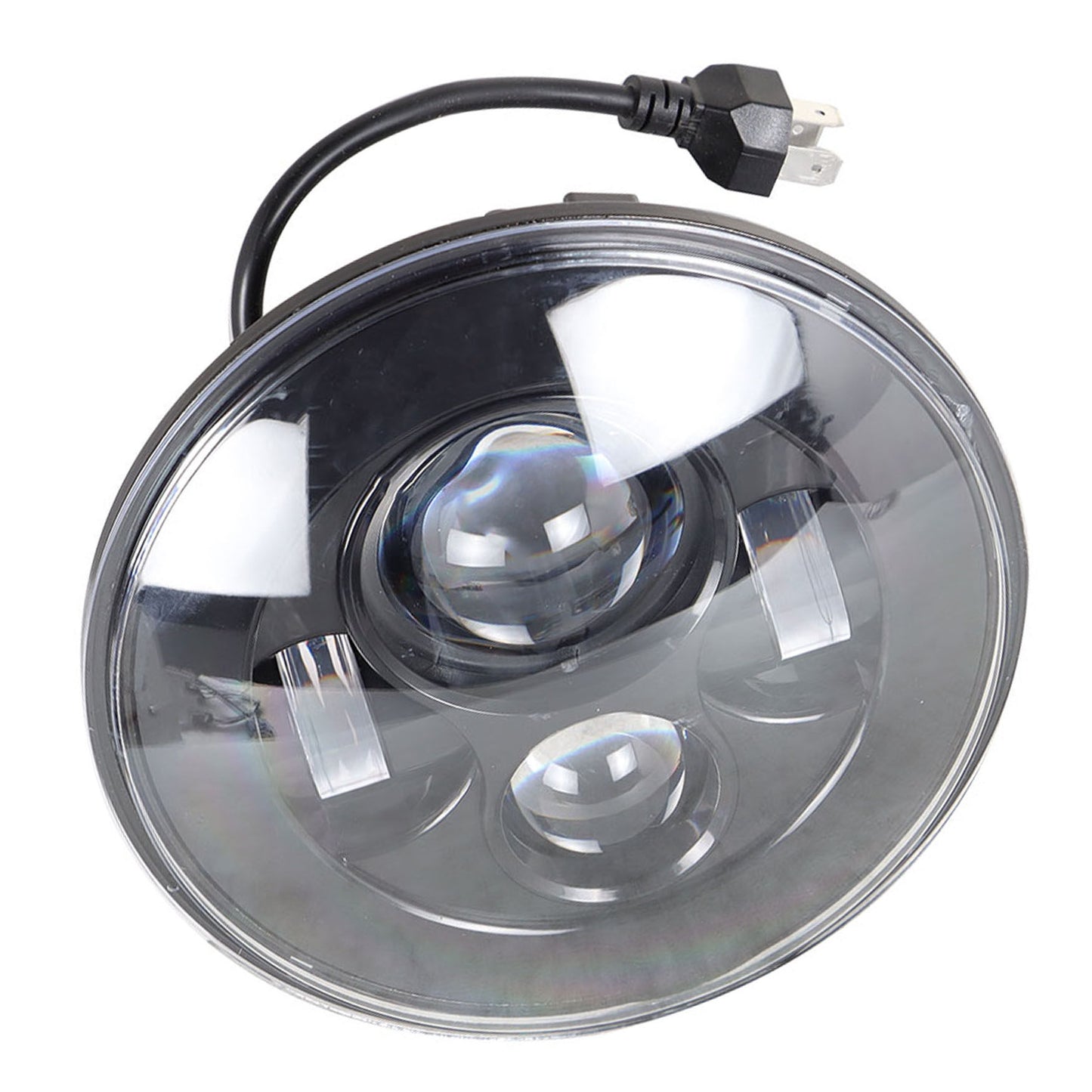 ALL-CARB 7 Inches 70W LED Projector Headlight Replacement for Electra Glide Road King Softail Springer Street Glide Softail FLHX FLD