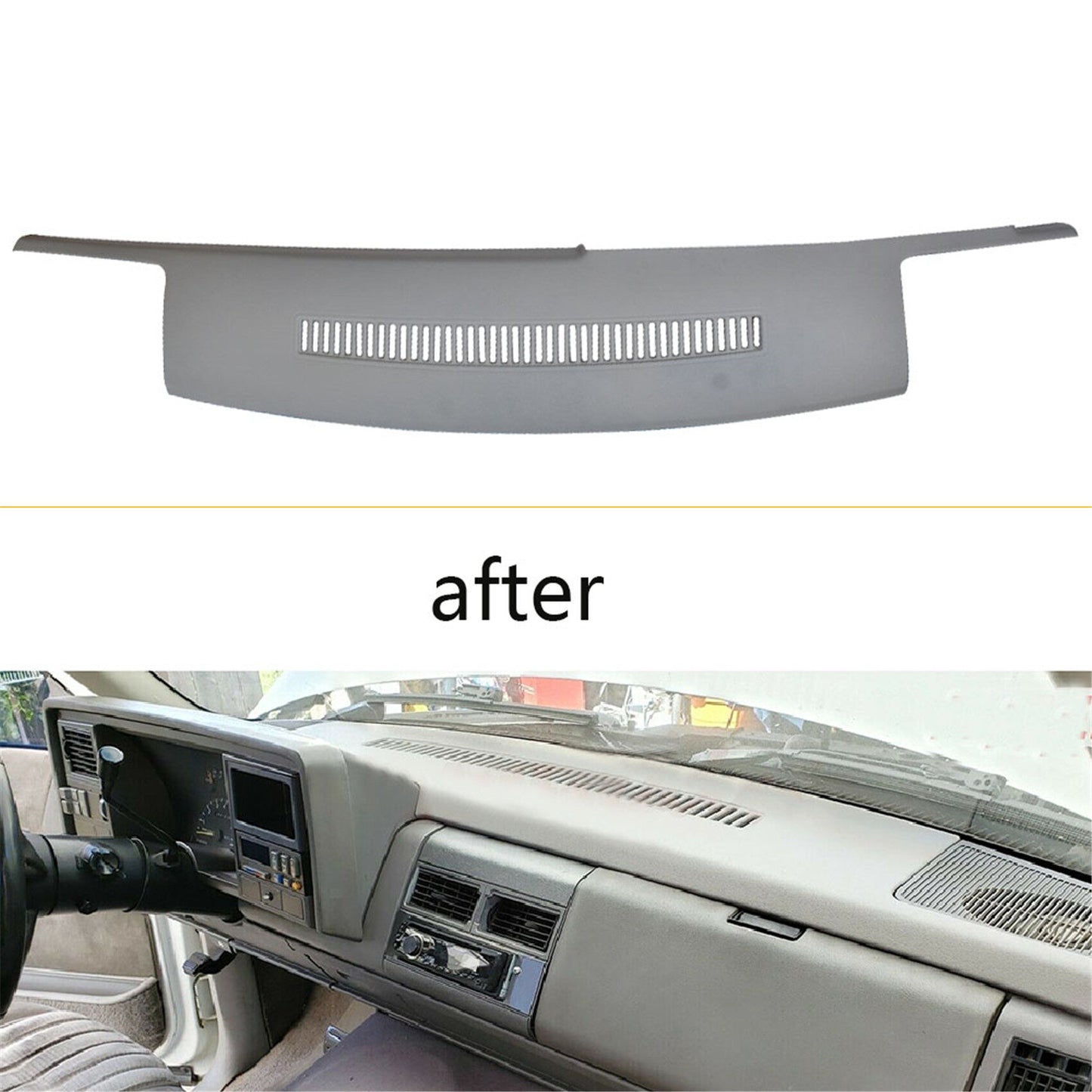ALL-CARB Truck Plastic Dash Cover Bezel Replacement for 1988-1994 GMC Trucks Chevrolet Blazer Suburban Yukon Gray