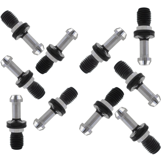 ALL-CARB 10Pcs BT40 90 Degree 0.589 Inch Pull Stud Fixed Knobs Fit for Kia Mori Seiki Mazak CNC Machining Machines