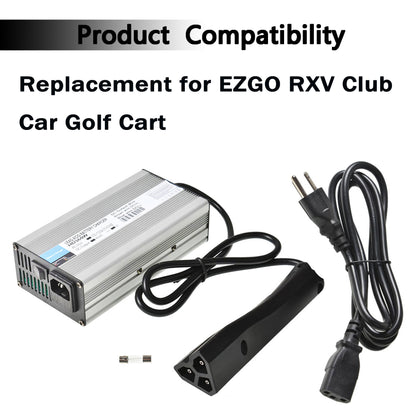 ALL-CARB 48V 6A Battery Charger Replacement for EZGO RXV Club Car Golf Cart