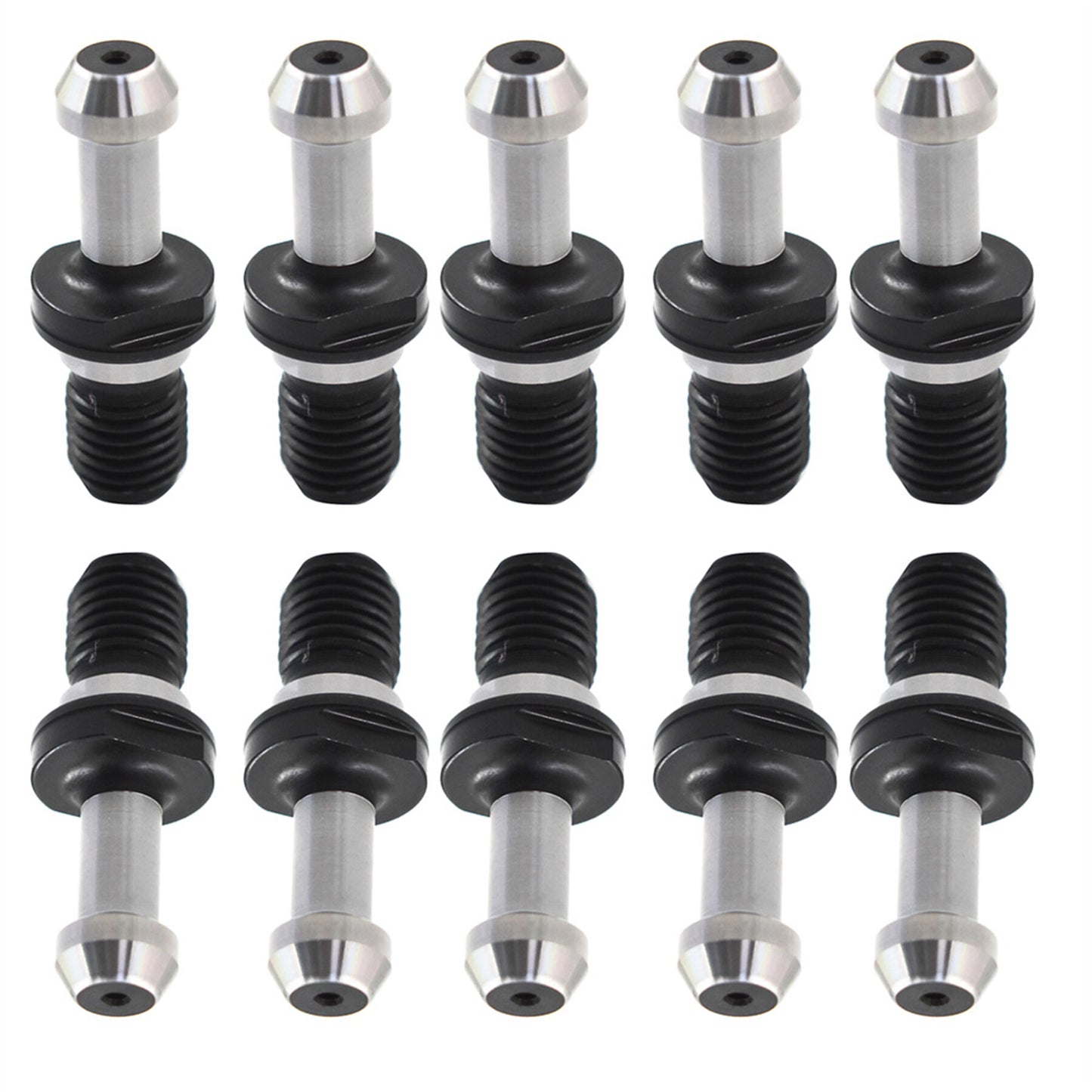 ALL-CARB 10Pcs BT40 60 Degree 0.589 Inch Pull Stud Fixed Knobs Fit for Kia Mori Seiki Mazak CNC Machining Machines