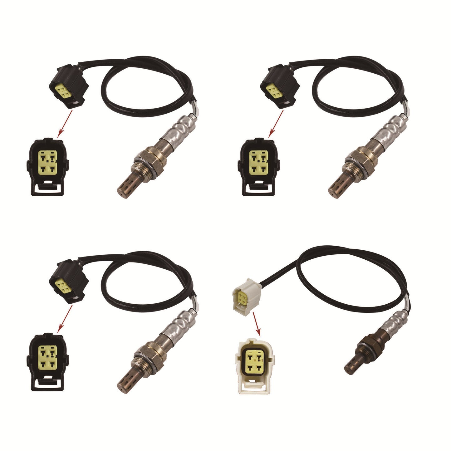 ALL-CARB 4Pcs Air Fuel Ratio Sensor 56041953AA Replacement for 2002-2004 Liberty V6 3.7L Grand Cherokee 4.0L 234-4029