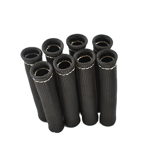 ALL-CARB Black Spark Plug Wire Boots Heat Shield Protector Sleeve 1200?° Replacement for SBC BBC 8 Pcs