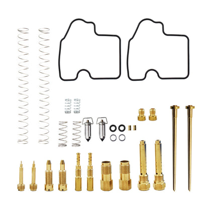 2 x Carburetor Carb Repair Rebuild Kits Fit for 2002-2003 Kawasaki Prairie 650 and 700 Brute Force 650