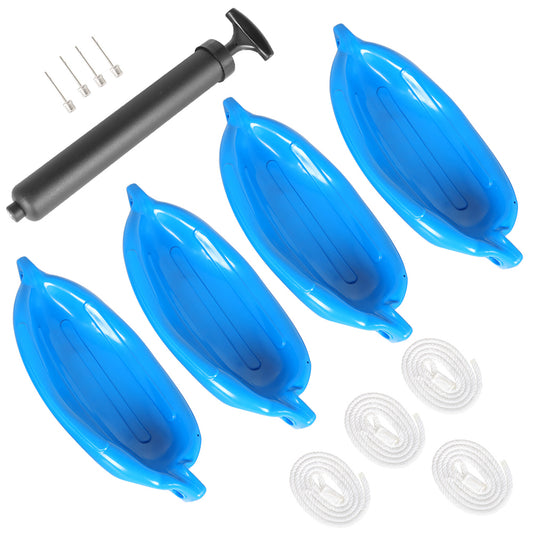 ALL-CARB 8.5 x 27 Inches Boat Fenders Vinyl Ribbed Marine Boat with Fender Lines & Pump to Inflate