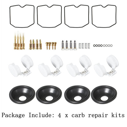 ALL-CARB 4 Pcs Carburetor Carb Diaphragm Rubber Float Repair Rebuild Kits Replacement for 1995-1997 Kawasaki GPz1100 ZX1100