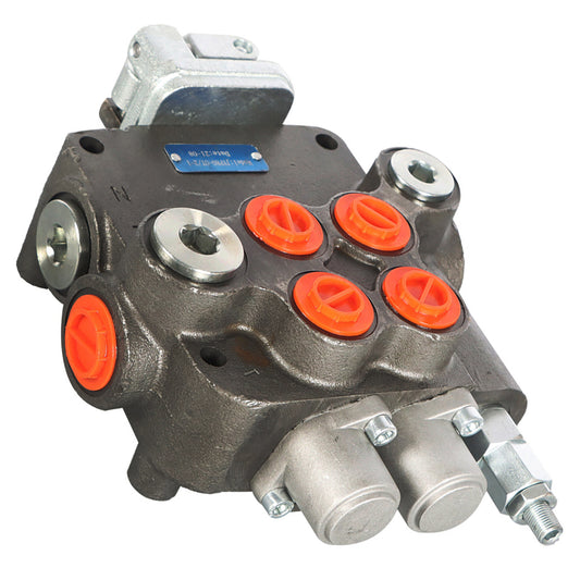 ALL-CARB Hydraulic Directional Control Valve for Tractor Loader w/ Joystick, 2 Spool, 21 GPM 3625 PSI SAE Ports