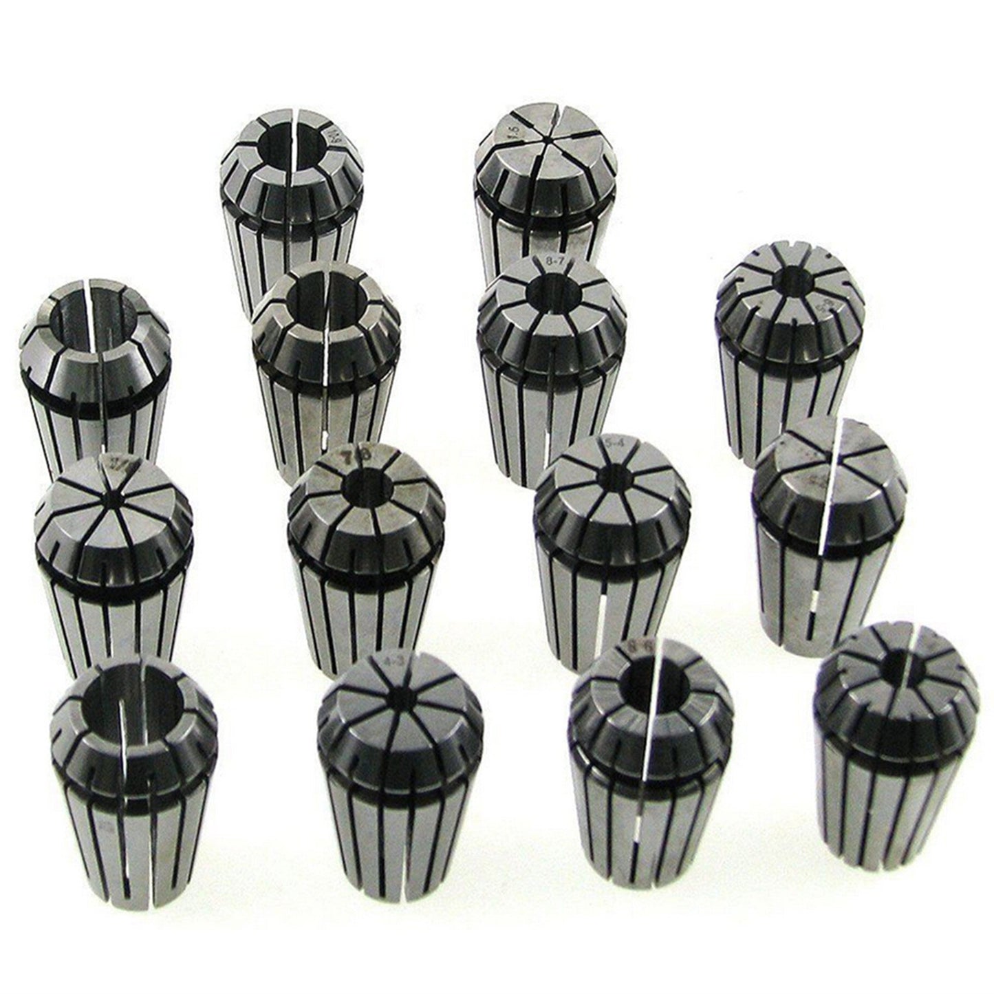 ALL-CARB 14Pcs ER20 Spring Collet Set 1/16 - 1/2 Inch for CNC Milling Lathe Tool and Engraving Machine Carbon Steel