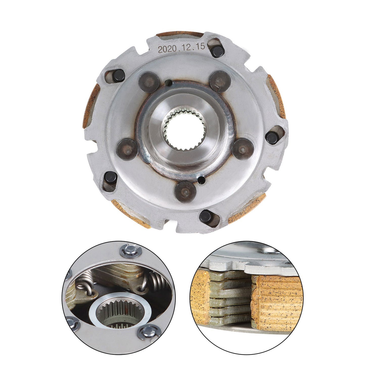 ALL-CARB Primary Sheave Pad Shoe with Gasket Clutch Drum Housing Replacement for Yamaha Rhino 660 2004-2007 / Yamaha YFM660 2002-2008 5KM-17611-00-00