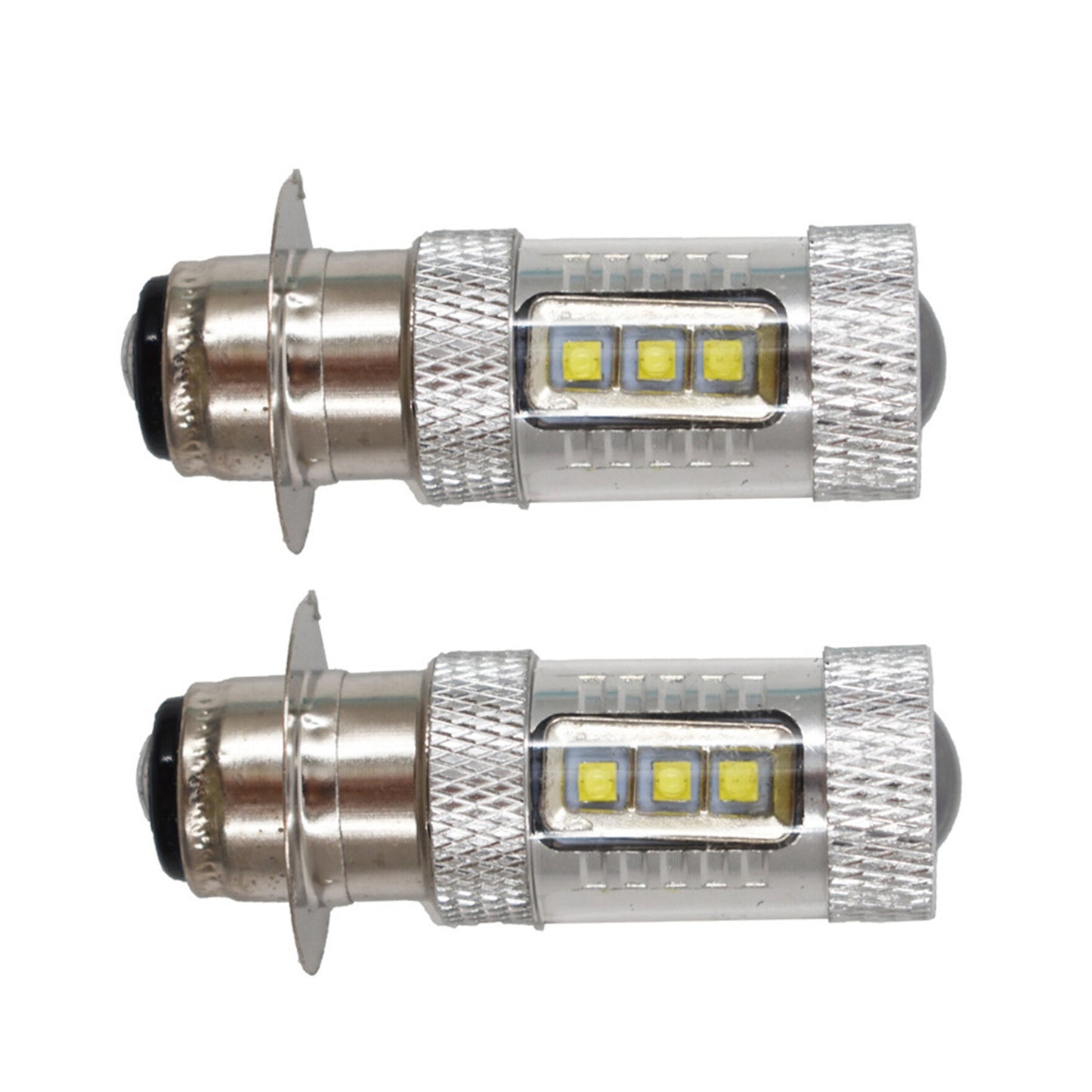 ALL-CARB 2 Pcs Super White 8500K LED 100w Headlights Bulbs Replaement for Honda 125 200 250 450 1985-2004