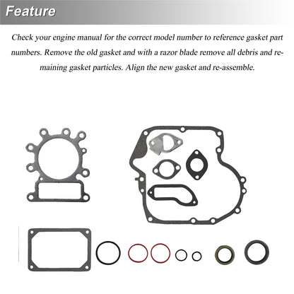 ALL-CARB 796187 Engine Gasket Kit Replacement for Briggs & Stratton 794150 792621 697191 Lawn Mower