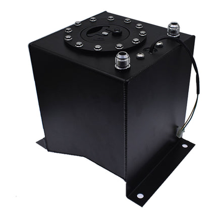 2.5 Gallon Aluminum Black Fuel Tank Racing Fuel Cell Tank Drifting Fuel Cell Tank with Level Sender 9.4L