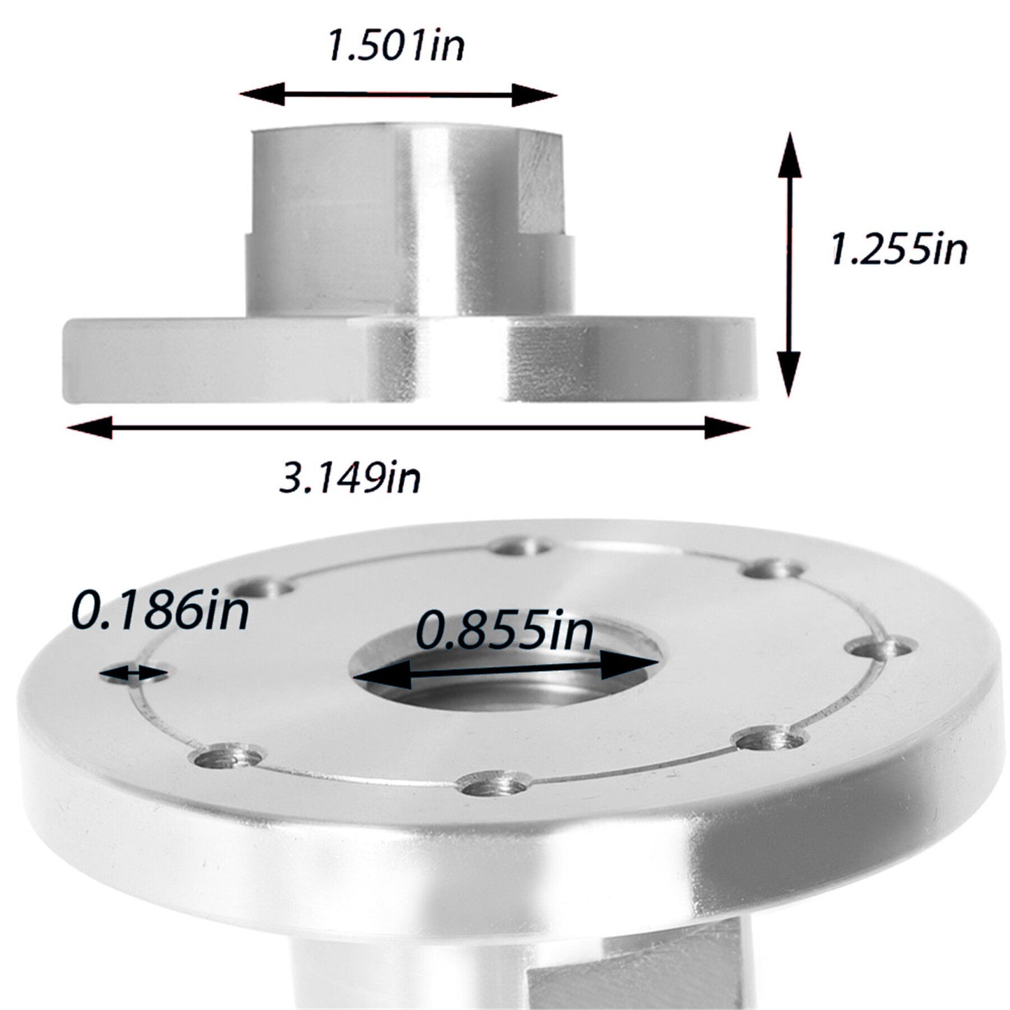 ALL-CARB 3 Inch Lathe Faceplate Steel Wood Lathe Face Plate for 1Inch x 8 Tpi Spindle without Screwchuck