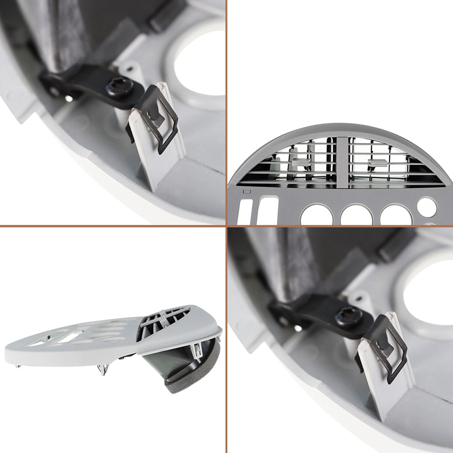 ALL-CARB Instrument Gauge Panel Center Console Dashboard Cover Bezel Replacement for 2004-2005 Nissan Quest Gray