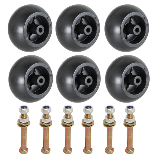 ALL-CARB 6Pcs Mower Deck Wheels Kit Replacement for Hustler 788166 31997 781567 781708