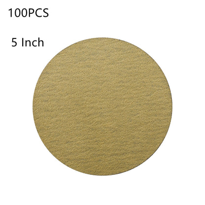 ALL-CARB 100Pack 5 Inch 80 Grit Sanding Disc Roll No Hole PSA Adhesive Sticky Back Application On Automotive, Marine, Industrial, Woodworking