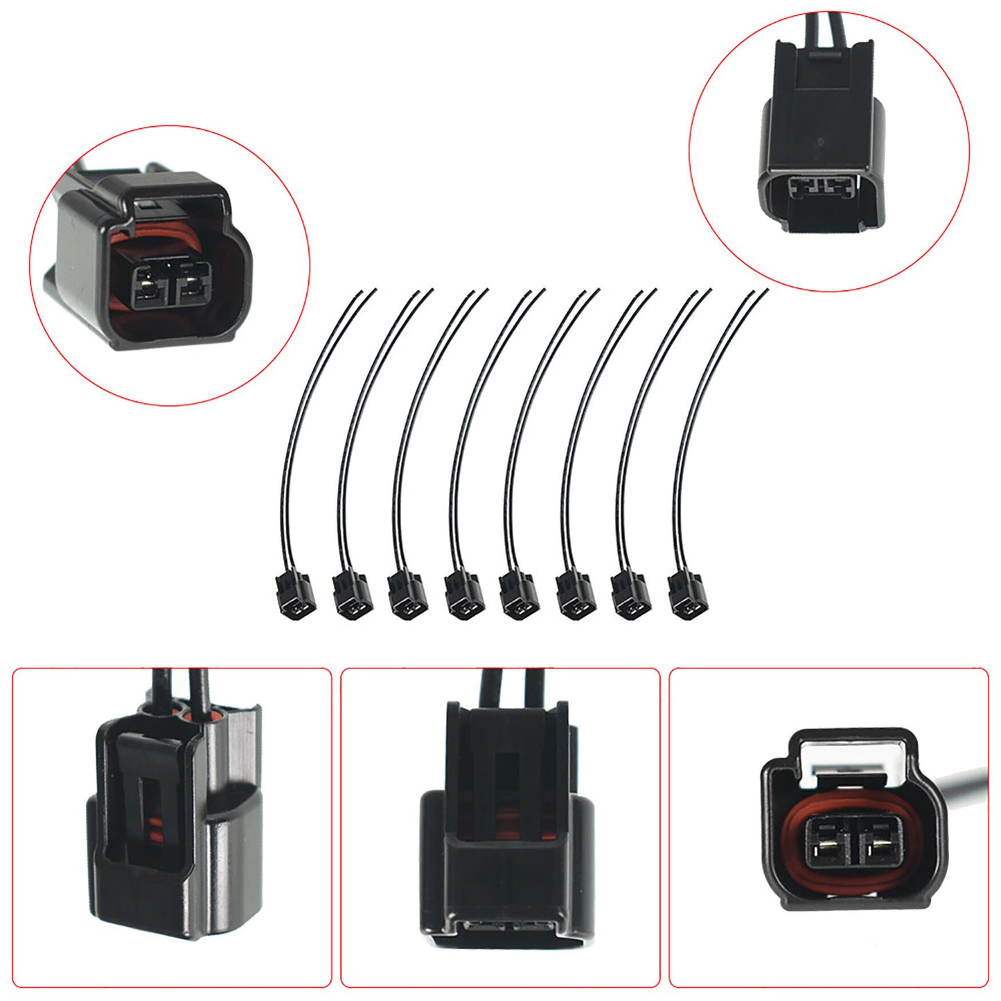 ALL-CARB Ignition Coil Connector Plug Replacement for Ford F-150 F-250 F-350 E-150 E-250 E-350 (8Pcs)