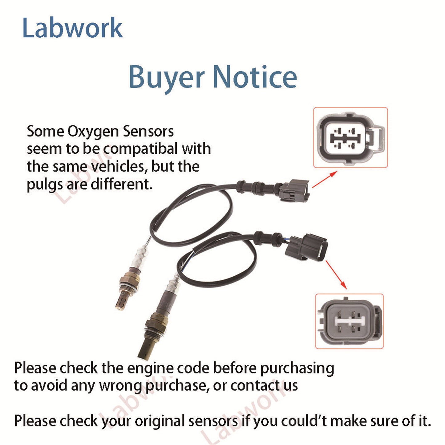 ALL-CARB 2Pcs Air Fuel Ratio Sensor Replacement for 2002-2004 Acura RSX 2.0L 250-24429 250-54013